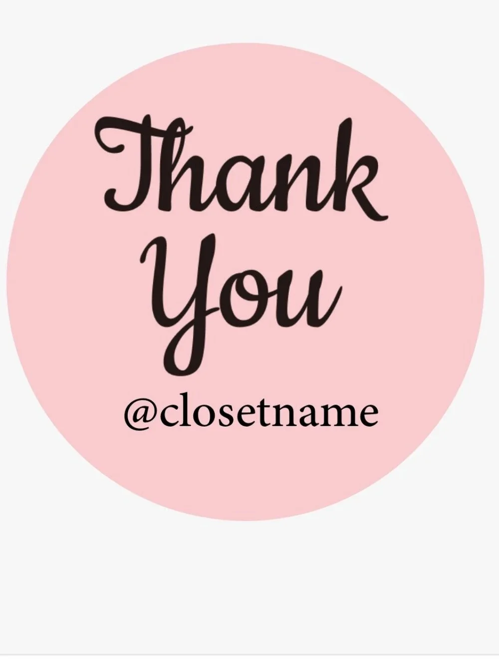100ct ROLL, CUSTOM THANK YOU STICKERS